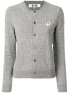 Comme Des Garçons Play Round Neck Cardigan - Grey