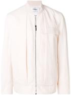 Chalayan Fold Detail Oversized Bomber Jacket - Pink & Purple