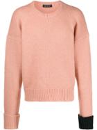 Neil Barrett Oversized Contrasting-cuff Jumper - Pink
