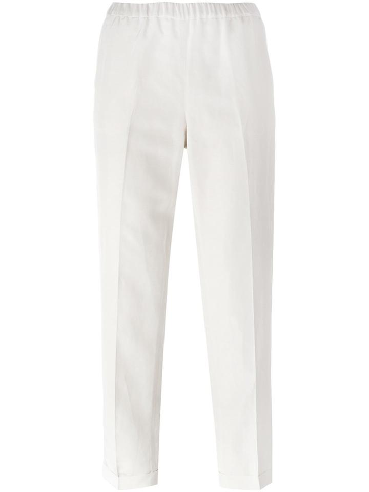 Alberto Biani High Waisted Trousers - White