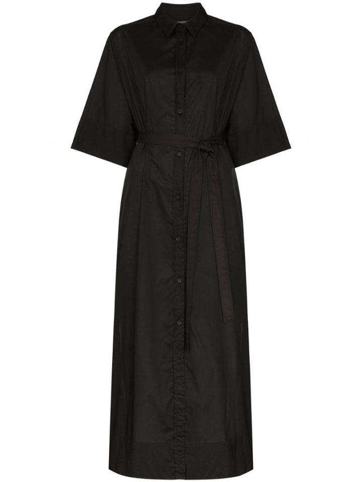 Matteau Belted Maxi Shirt-dress - Black