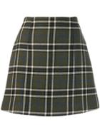 Alexa Chung Checked A-line Skirt - Green