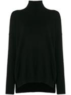Agnona Mock Neck Sweater - Black