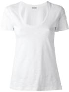 Moncler Scoop Neck T-shirt, Women's, Size: L, White, Cotton