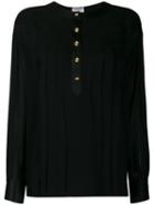 Chanel Pre-owned 1990's Sheer Pleated Blouse - Black