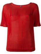 Eleventy Loose T-shirt, Women's, Size: 44, Red, Silk
