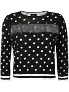Liu Jo Black And White Polka Dot Sweater