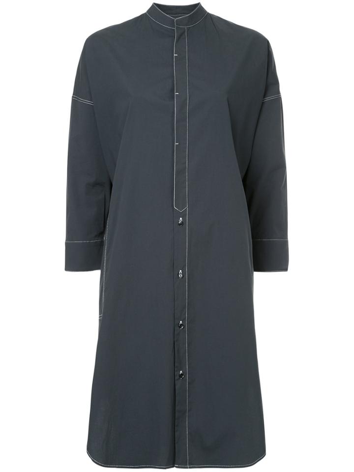 Bassike Shirt Dress - Grey