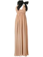 Nº21 Oversized Bow Evening Dress - Neutrals