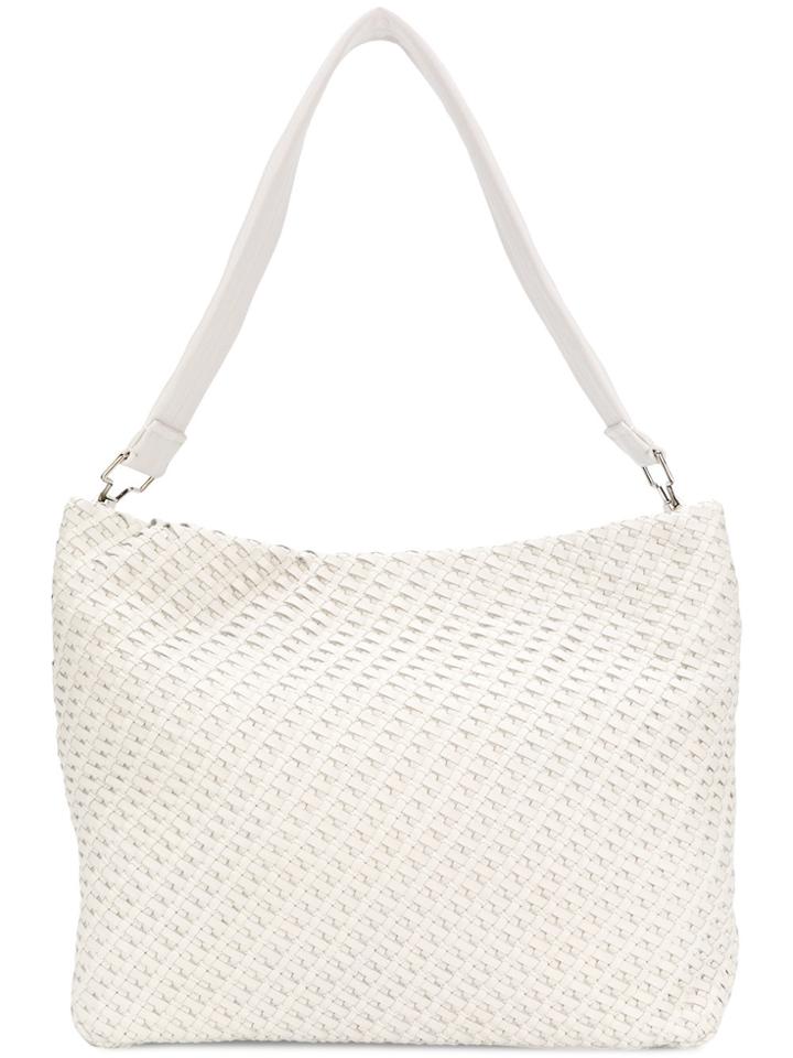 Desa 1972 Intrecciato Weave Shoulder Bag - White