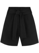 Olympiah Belted Waist Shorts - Black
