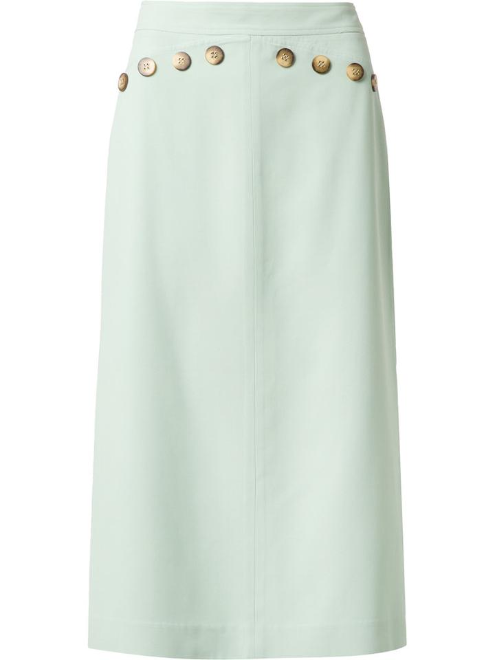Talie Nk Panelled Skirt, Women's, Size: 38, Green, Acetate/viscose