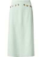 Talie Nk Panelled Skirt, Women's, Size: 38, Green, Acetate/viscose