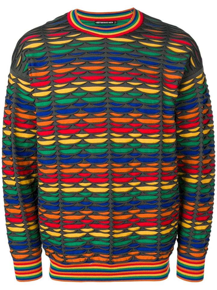 Issey Miyake Textured Roll-knit Jumper - Grey