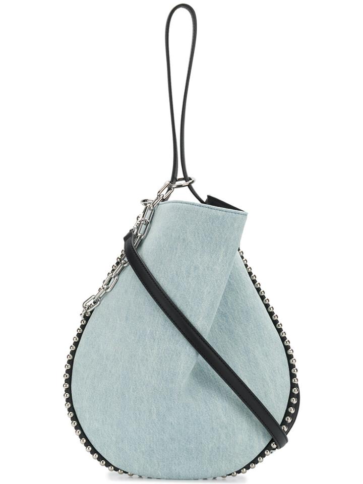 Alexander Wang Denim Roxy Hobo Tote Bag - Blue