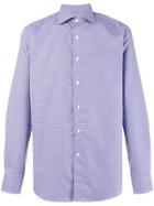 Canali Micro Dot Pattern Shirt - Blue