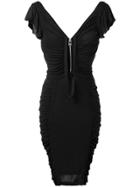 Karl Lagerfeld Fitted Jersey Dress - Black