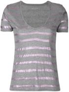 Zadig & Voltaire Glitter Stripped T-shirt - Grey