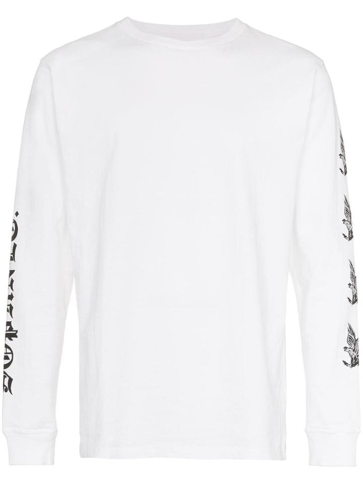 Sophnet. Eagle Print Long Sleeved T-shirt - White