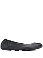 Tommy Hilfiger Logo Ballerina Pumps - Black