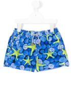 Mc2 Saint Barth Kids Starfish Swim Shorts, Boy's, Size: 8 Yrs, Blue