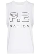 P.e Nation Logo Print Tank Top - White