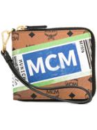Mcm Zipped Logo Wallet - Multicolour