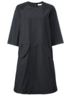 Peter Jensen Pocket Smock Dress, Women's, Size: Xs, Black, Cotton/polyamide