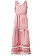 Dodo Bar Or Zigzag Tassel Detail Dress, Women's, Size: Medium, Red, Cotton