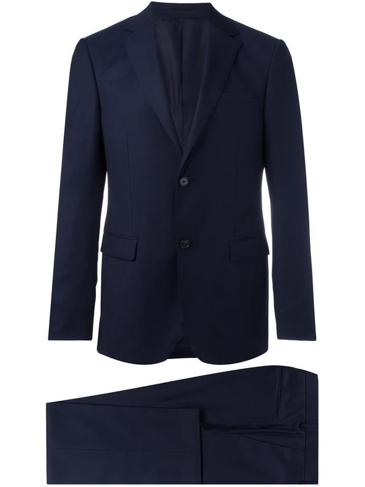 Z Zegna Fitted Dinner Suit, Men's, Size: 48, Blue, Acetate/viscose/wool