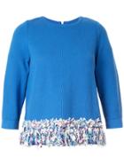 Coohem Spring Paint Tweed Pullover - Blue