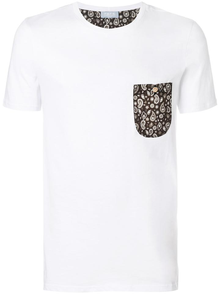 Fefè Paisley Print Detail T-shirt - White