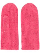 Isabel Marant Chiraz Ribbed Mittens - Pink