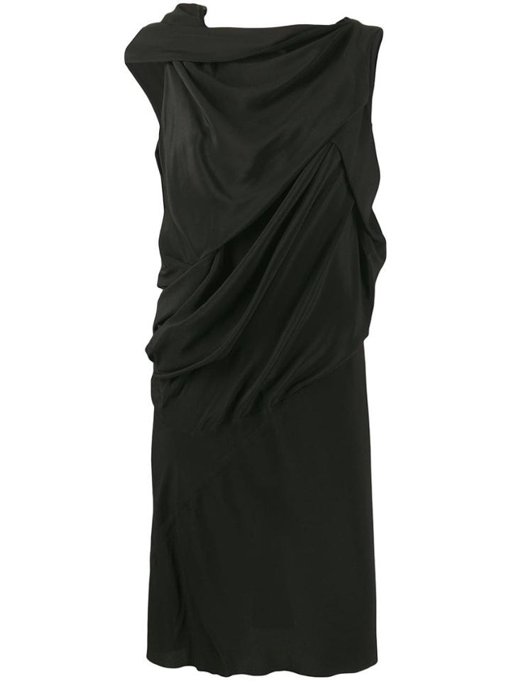 Rick Owens Asymmetric Shift Dress - Black