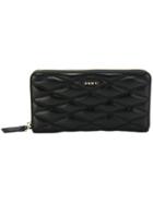 Dkny Quilted Pinstripe Wallet - Black
