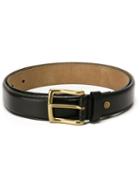 Ami Alexandre Mattiussi Square Buckle Belt, Men's, Size: 110, Black, Calf Leather/nubuck Leather