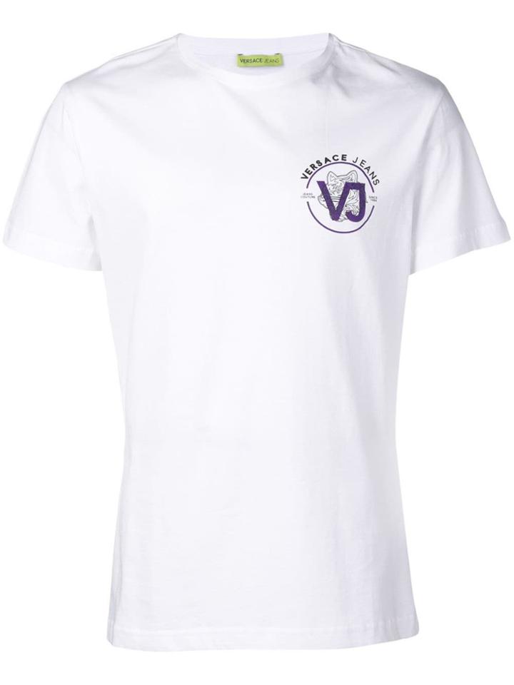 Versace Jeans Slim-fit Logo T-shirt - White