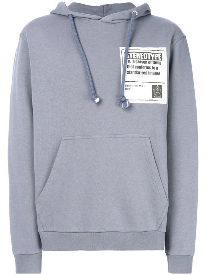 Maison Margiela Stereotype Patch Hoodie - Grey