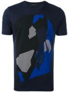Diesel Black Gold Abstract Print T-shirt, Men's, Size: Small, Blue, Cotton