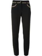 Moschino Gold Chain Trousers - Black