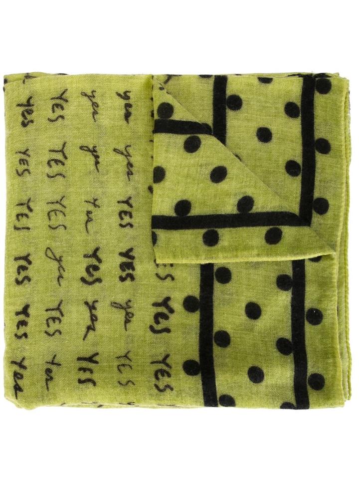 Massimo Alba Printed Scarf, Women's, Green, Cashmere