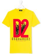 Dsquared2 Kids Teen Logo Rave T-shirt - Yellow & Orange