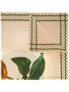 Massimo Alba Botanical Print Scarf - Nude & Neutrals