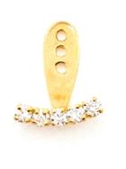 Yvonne Léon 18kt Gold And Five Diamond Lobe Earring