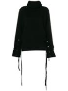 Mcq Alexander Mcqueen Side Lace-up Jumper - Black