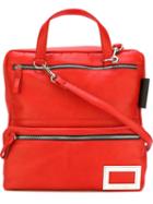 Andrea Incontri Block Cross Body Bag, Women's, Red, Calf Leather/polyamide