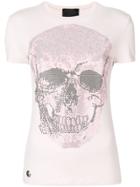 Philipp Plein Albireo Skull T-shirt - Pink & Purple