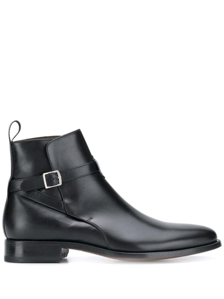 Scarosso Buckled Ankle Boots - Black