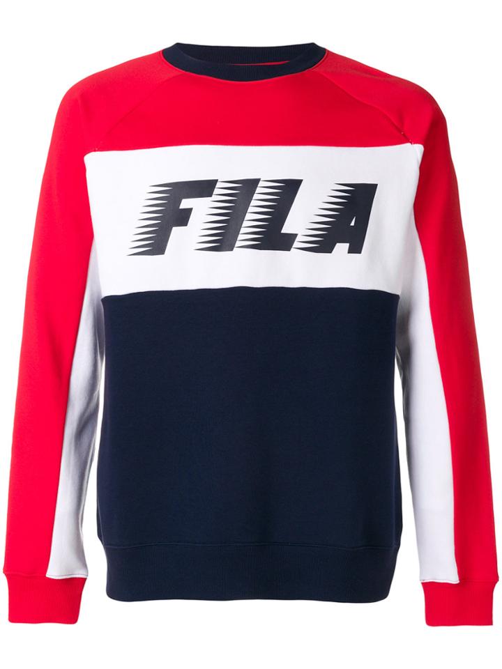 Fila Colour Block Logo Sweatshirt - Blue