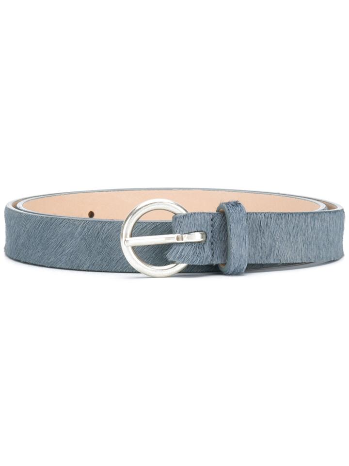 Closed Goat Fur Belt - Blue